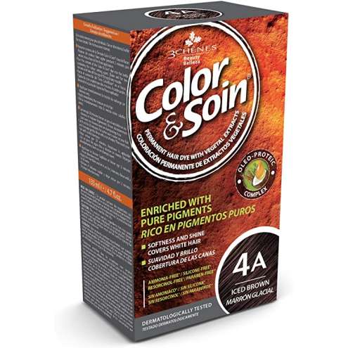 Color & Soin barva na vlasy 4A ledově hnědá 135 ml
